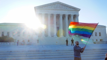 equal marriage; rainbow flag; supreme court building equality
